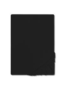 CloudComfort Basic cearșaf ajustabil jersey stretch negru 180 x 190 - 200 x 200 cm