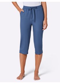 feel good Dames Capri-legging in jeansblauw ,maat 36/38, Witt, 95% Katoen, 5% Elastan