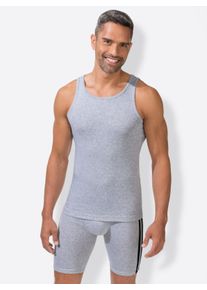 Heren Onderhemd in grijs gemêleerd ,maat 5, Witt, 88% Katoen, 7% Polyester, 5% Elastan
