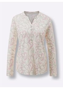 wäschepur Dames Pyjama in champagne ,maat 36/38, Witt, 50% Katoen, 50% Modal