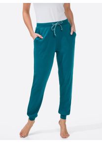 feel good Dames Broek in petrol ,maat 36/38, Witt, 65% Katoen, 35% Polyester