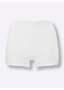 wäschepur Dames Tailleslip in wit ,maat 38, Witt, 100% Katoen