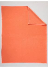 Biederlack unisex katoenen deken in terracotta ,maat 150x200 cm, Witt, 100% Katoen