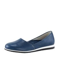 Andrea Conti Dames instapper in jeansblauw ,maat 36, Witt, 100% Runderleer