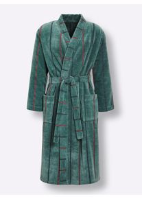WEWO-Fashion Heren Badjas in groen ,maat 48/50, Witt, 95% Katoen, 5% Polyester