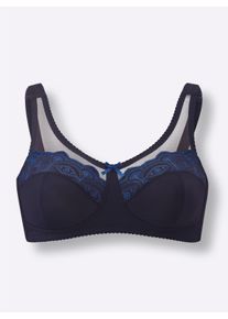wäschepur Dames Steunbeha zonder beugel in marine ,maat 100B, Witt, 86% Polyamide, 14% Elastan