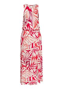 Lascana Dames Maxi-jurk in rood bedrukt ,maat 36, Witt, 100% Viscose