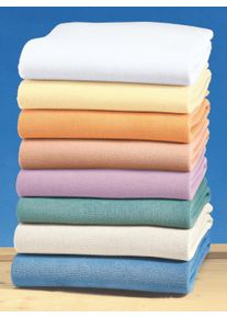 Biberna unisex Hoeslaken in melba ,maat 1 st. 100x200 cm, extra lang, Witt, 80% Katoen, 20% Polyamide