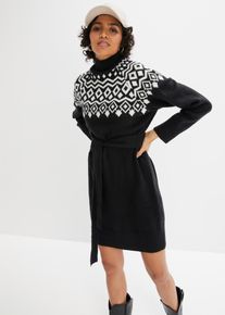 bonprix Femei Rochie tricotată negru 40/42