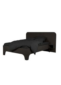 VALENTINA Lit 180X200 cm NOIR Toute la vie UNE SEULE PIÈCE