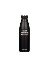 sistema - 500ml Stainless Steel Bottle Black