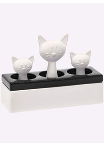 HEINE HOME unisex Luftbefeuchter in schwarz-wei&szlig; ,Gr&ouml;&szlig;e 15,5x22x,8,5 cm, Witt, 100% Keramik