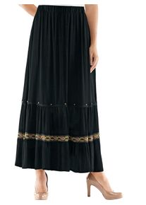 Damen Maxirock in Crinkle-Qualität in schwarz ,Größe 38, WITT, 100% Viskose
