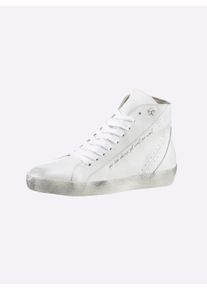 Heine Dames Sneaker in wit ,maat 35, Witt, 100% Runderleer