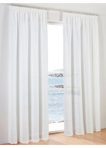 HEINE HOME unisex Decoratieve vitrage in offwhite ,maat 245 x 140 cm, Witt, 100% Polyester