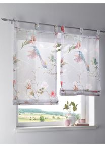 HEINE HOME unisex vouwgordijn in grijs/bont ,maat 140 x 45 cm, Witt, 100% Polyester