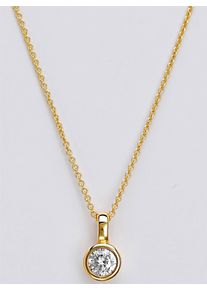 Dames Hanger met ketting in Zilver verguld 925 ,maat 0, WITT,