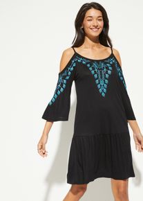 bonprix Mujer Vestido con aberturas para la playa negro 52/54