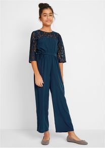 bonprix Mono con encaje, azul, 170