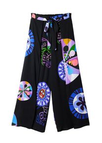 Desigual Pantaloni Femei negru, Mărimea XS