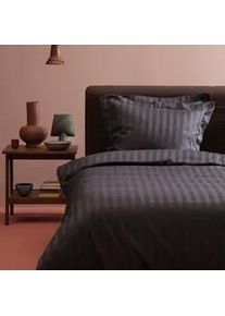 Damai Bettwäsche »Streifsatin«, (2 tlg.), in Mako Satin Qualität, 100% Baumwolle, Bett- und Kopfkissenbezug mit Reißverschluss, kühlende Sommerbettwäsche, ganzjährig einsetzbar Damai grafit