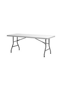METRO Professional Tavolo da banchetto per esterni, acciaio / polietilene, 183 x 76.2 x 74.3 cm, pieghevole, resistente alle intemperie, bianco