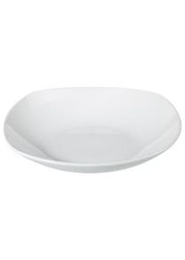 Aro piatto fondo Cosmo, porcellana, Ø 21 cm, quadrato con angoli arrotondati, bianco