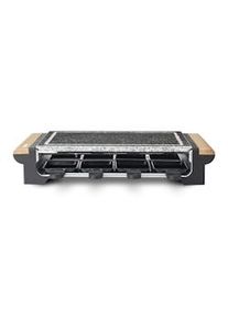 H.Koenig RP328 - Raclette 8 personas 2 en 1, plancha con piedra natural, 1400 W.