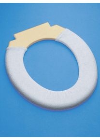 unisex Badstof toiletbrilovertrek in wit ,maat per 2 stuks, WITT, 80% Katoen, 20% Polyamide