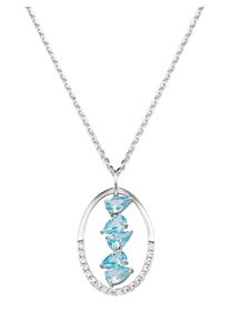 Dames Hanger met ketting in zilver 925 ,maat 0, WITT,