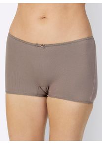 wäschepur Dames Tailleslip in flamingo + taupe + duivenblauw ,maat 38, Witt, 100% Katoen