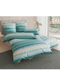 wäschepur unisex Bedtextiel in oceaan ,maat 40x80/135x200 cm, Witt, 100% Katoen