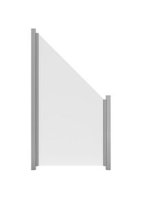 Raccordement brise-vue en verre satiné de raccordement GroJa Ambiente panneau de protection visuelle en verre dépoli pour jonction, à droite