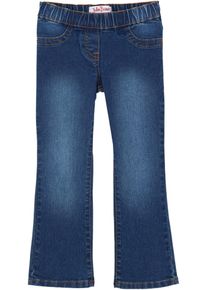 bonprix Dżinsy dziewczęce Bootcut niebieski 140