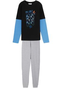 Lapset Lasten pyjama 2-in-1 (2-os. setti), musta, 164/170, bonprix