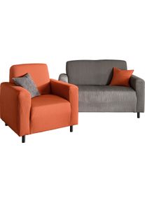 unisex Sortiment poťahov Zemitá veľkosť 4 - Poťah na 3-sedačku