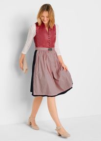 Mukava polvipituinen dirndl-mekko (2-os. setti), punainen, 38, 100% puuvilla, bonprix