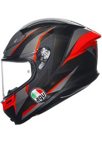 AGV K6 S Slashcut, casco integrale , colore: Nero/Grigio/Rosso , dimensione: XL