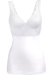 wäschepur Damer BH-linne med tvådelade kupor vit Größe 42