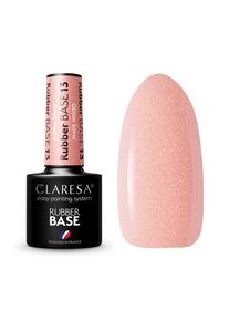 Claresa Machiaj Unghii Rubber Base Glitter Silver Coat 5 g