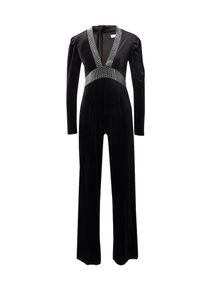 Warehouse Dames Jumpsuit 'Hotfix' zwart / zilver L