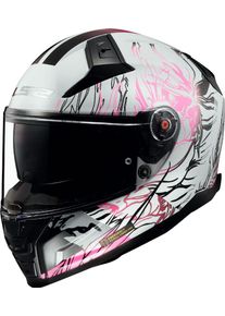 LS2 FF811 Vector II Darkflo, integraalhelm , kleur: Wit/Pink , maat: XS