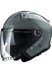 LS2 OF603 Infinity II Solid, open face helmet , color: Grey , size: 3XL
