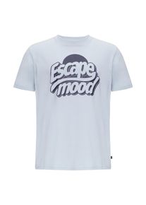 QS Shirt Herren blau Größe L Motivprint