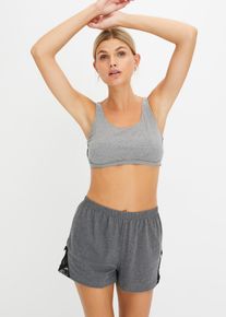 bonprix Mujer Bustier con algod&oacute;n org&aacute;nico y encaje gris 40/42