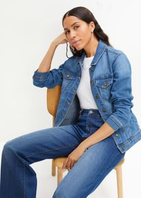 Veste en jean extensible basique - bleu - taille 36 avec coton - bonprix