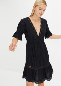 Pitsisomisteinen mekko, musta, 38, bonprix