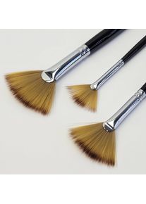 Fächerpinselset für Öl Acryl und Aquarell 3er Set