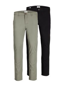 Jack & Jones JACK & JONES, Mænd, Lærredsbukser 'Macro Dave', Pastelgrøn / Sort, Størrelse 27