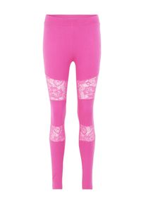 Urban Classics, Damer, Leggings, Orkidee / Hvid, St&oslash;rrelse 4XL